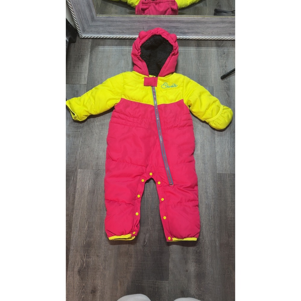 Dare 2b Infant Snuggler Snowsuit‎ Colorblock Sherpa Hood One Piece 0-6 Months